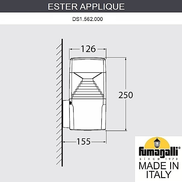 Уличный настенный светильник Ester DS1.562.000.AXD1L