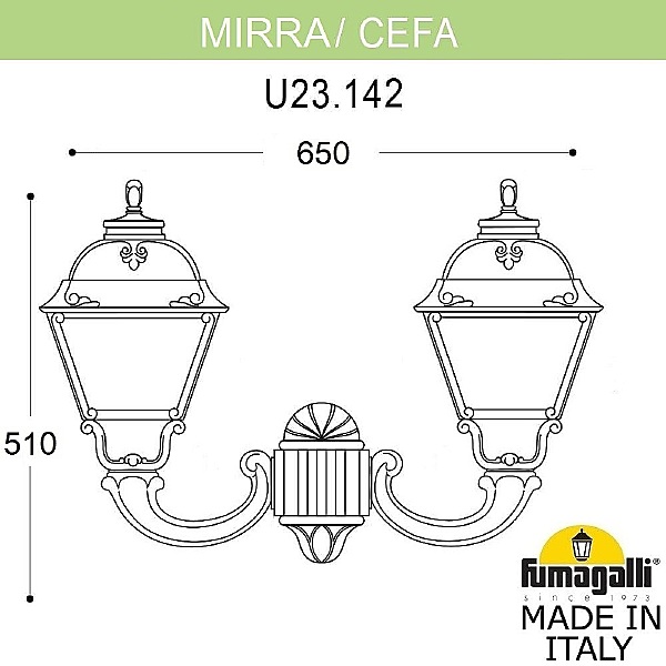 Уличный настенный светильник Cefa U23.142.000.VYF1R