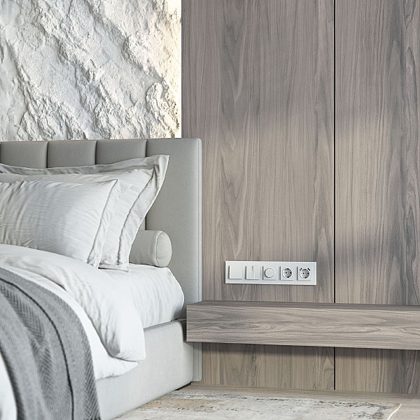 Рамка Senso белый soft-touch W0053101/ Рамка на 5 постов Senso (белый, стекло soft-touch)