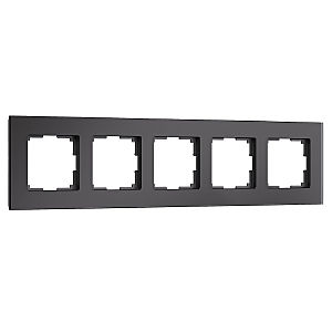 Рамка Senso черный soft-touch W0053108/ Рамка на 5 постов Senso (черный, стекло soft-touch)