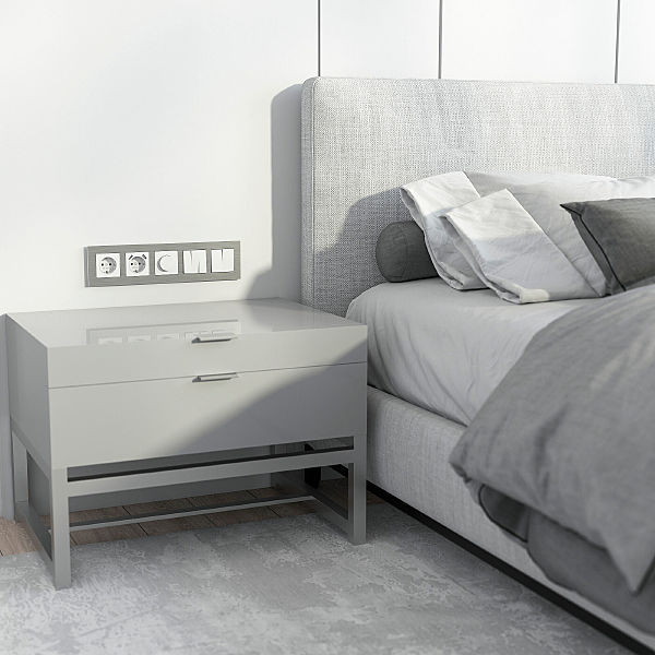 Рамка AluMax алюминий W0053506/ Рамка на 5 постов AluMax (алюминий)