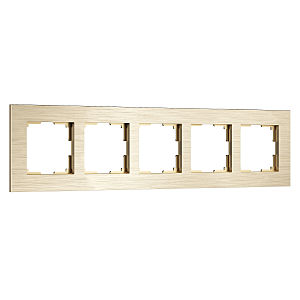 Рамка AluMax шампань W0053511/ Рамка на 5 постов AluMax (шампань)