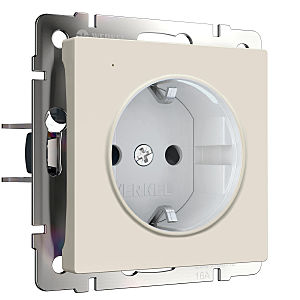 Розетка Встраиваемые механизмы айвори матовые W1171462/ Розетка с подсветкой W (айвори матовый)