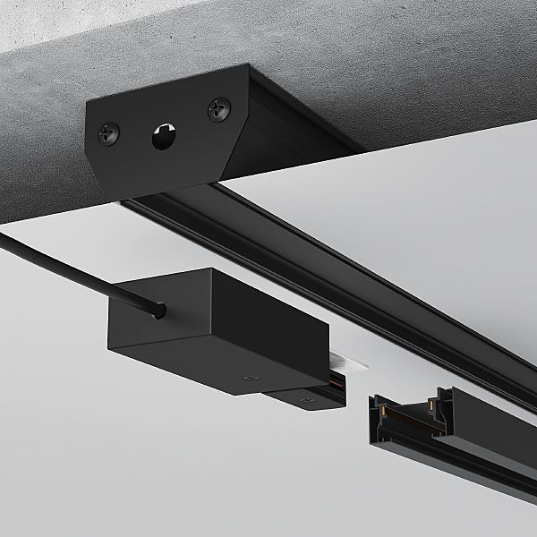 Профиль для шинопровода Elektrostandard 85234/00 Алюминиевый профиль для монтажа в натяжной потолок однофазного шинопровода черный (2м)
