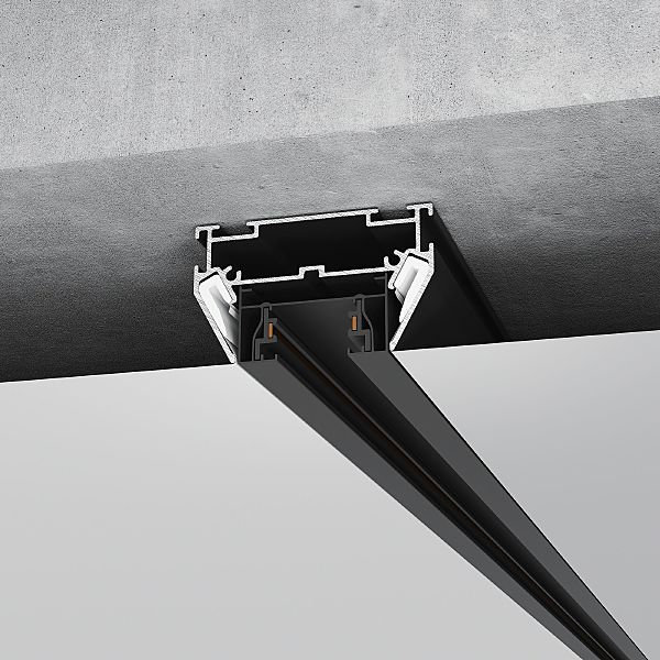 Профиль для шинопровода Elektrostandard 85234/00 Алюминиевый профиль для монтажа в натяжной потолок однофазного шинопровода черный (2м)