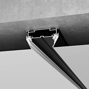 Профиль для шинопровода Elektrostandard 85234/00 Алюминиевый профиль для монтажа в натяжной потолок однофазного шинопровода черный (2м)