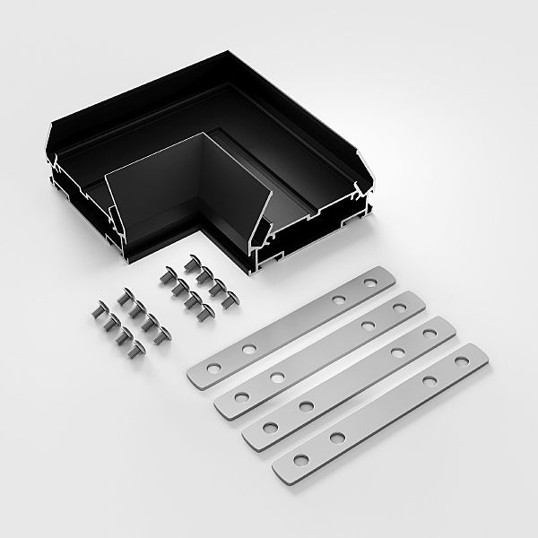 Профиль для шинопровода Elektrostandard 85235/00 Коннектор угловой для монтажа в натяжной потолок однофазного шинопровода черный