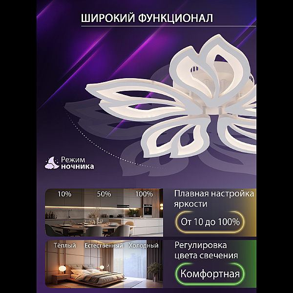 Потолочная люстра Fortuna LED LAMPS 81107/4C