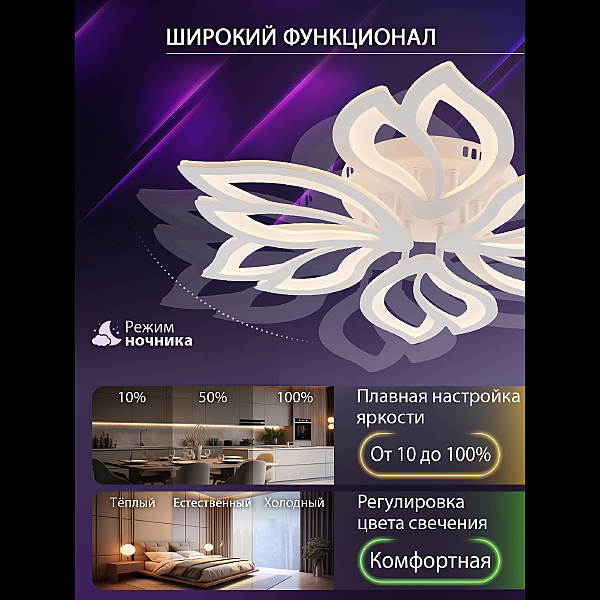 Потолочная люстра Fortuna LED LAMPS 81107/6C