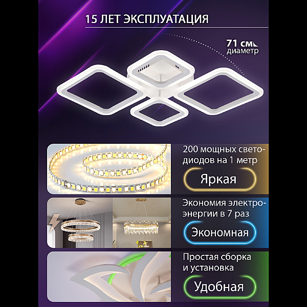 Потолочная люстра Opti LED LAMPS 81108/1C