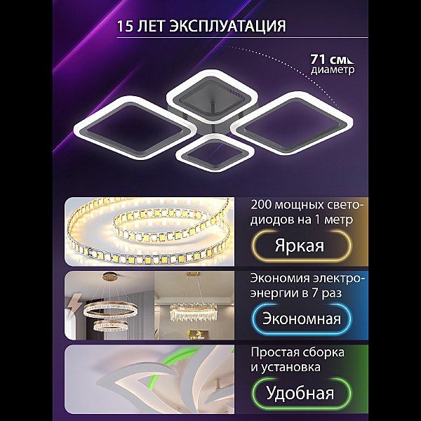 Потолочная люстра Opti LED LAMPS 81108/2C