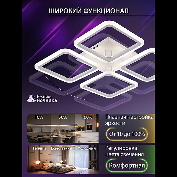 Потолочная люстра Spektr LED LAMPS 81108/3C