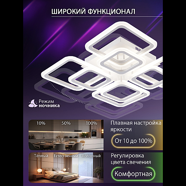 Потолочная люстра Spektr LED LAMPS 81108/4C