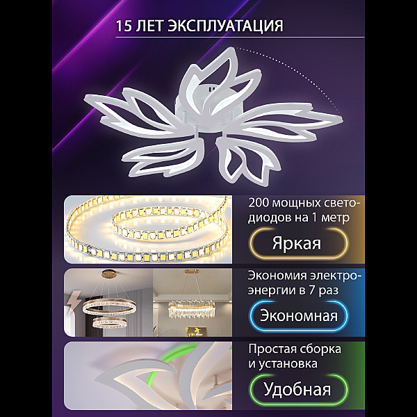Потолочная люстра Rif LED LAMPS 81118/4C