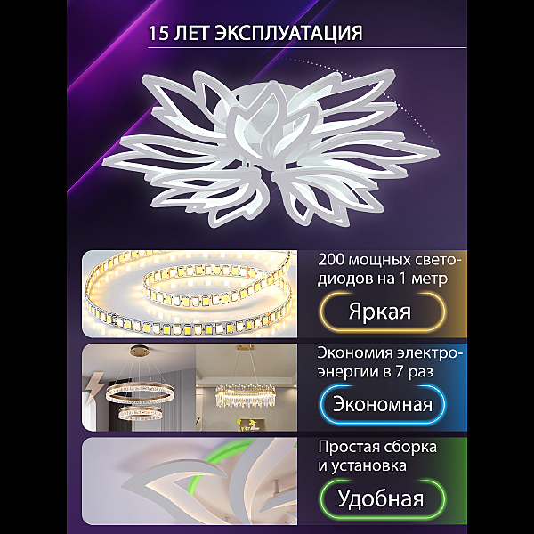Потолочная люстра Rif LED LAMPS 81118/7C