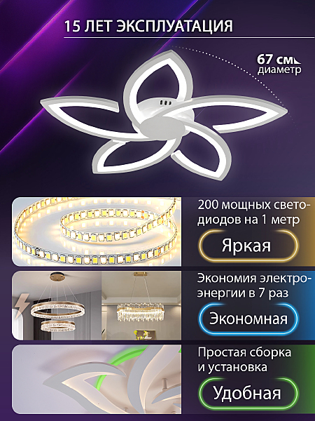 Потолочная люстра Natali Kovaltseva LED LAMPS 81425