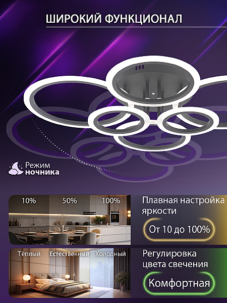 Потолочная люстра Home LED LAMPS 81440