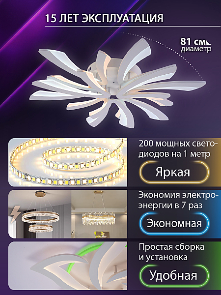 Потолочная люстра Vio LED LAMPS 81454