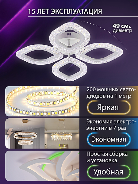 Потолочная люстра Sm LED LAMPS 81455