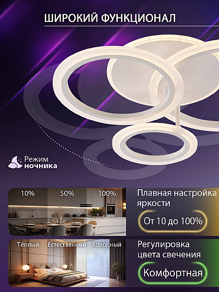 Потолочная люстра Pure LED LAMPS 81457