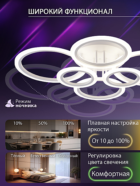 Потолочная люстра Home LED SMART 84000
