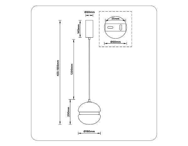 Светильник подвесной Modern LH11001