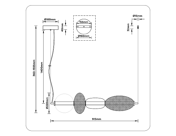 Светильник подвесной Modern LH11010