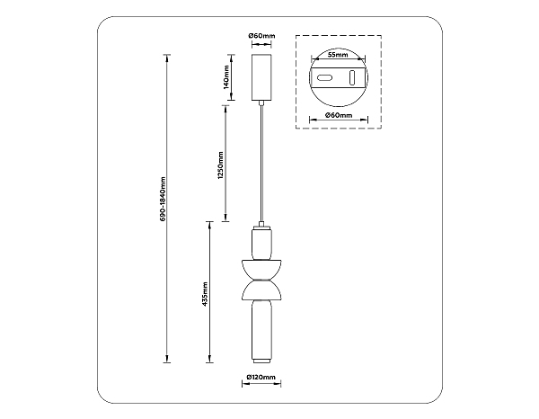 Светильник подвесной Modern LH11021