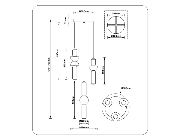 Светильник подвесной Modern LH11026