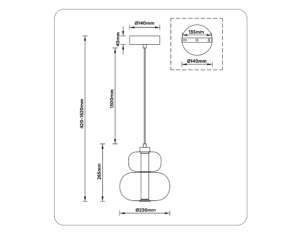 Светильник подвесной Modern LH11051