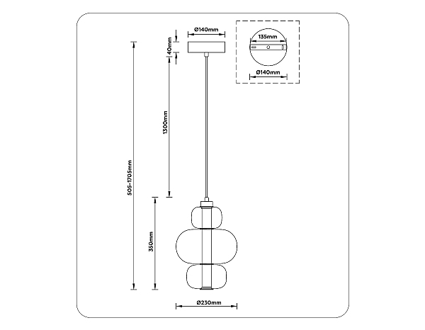 Светильник подвесной Modern LH11057