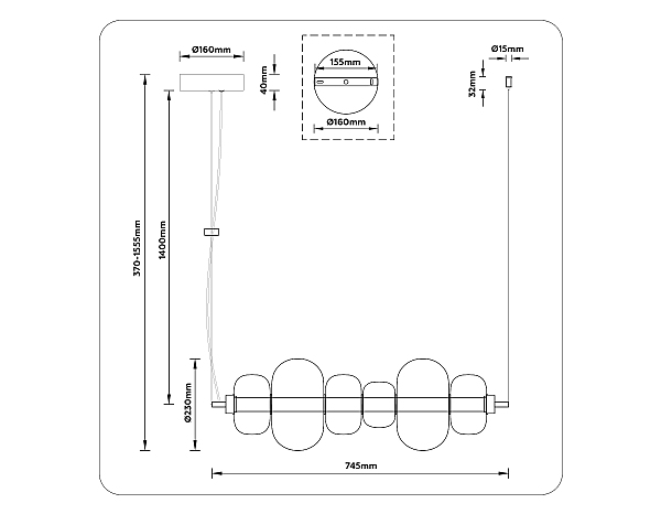 Светильник подвесной Modern LH11071