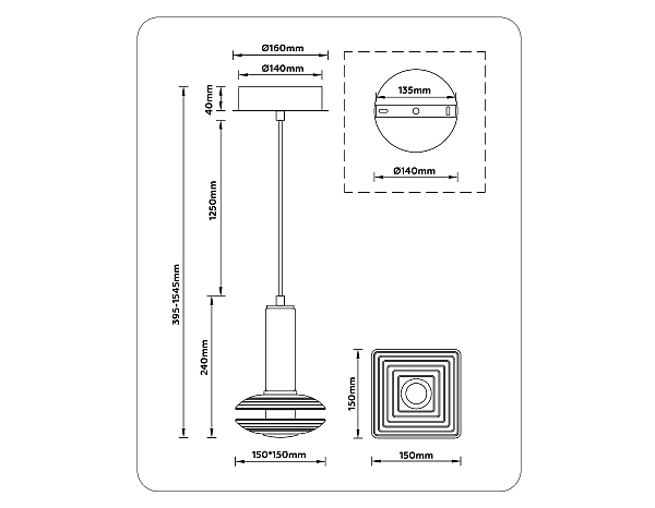 Светильник подвесной Crystal LH31001