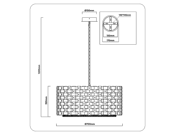 Подвесная люстра Crystal LH41006