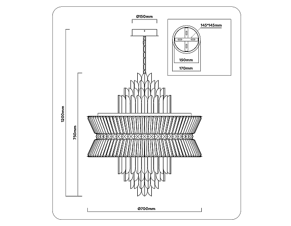 Подвесная люстра Crystal LH41026