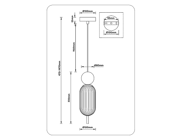 Светильник подвесной Ceramo Modern LH53101