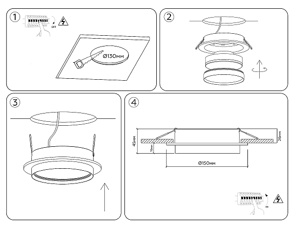 Встраиваемый светильник Standard Tech TU5020