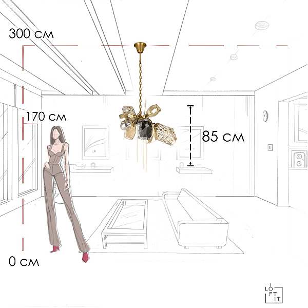 Подвесная люстра Britannica 10401/600S