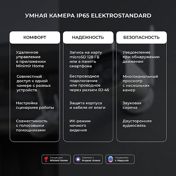 Аксессуар WF 76500/01 Умная видеокамера белая IP65