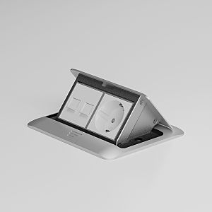 Аксессуар Werkel W8074065/ Выдвижной блок (Лючок) на 4 модуля (серебряный)