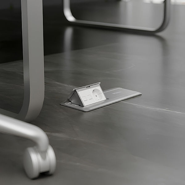 Аксессуар Werkel W8078065/ Выдвижной блок (Лючок) на 8 модулей (серебряный)