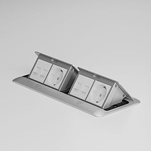 Аксессуар Werkel W8078065/ Выдвижной блок (Лючок) на 8 модулей (серебряный)