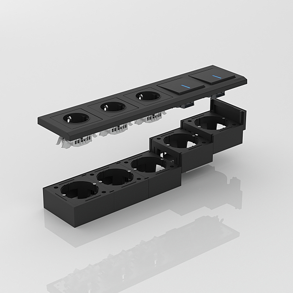 Аксессуар Werkel W8000008/ Коробка для накладного монтажа (черный)