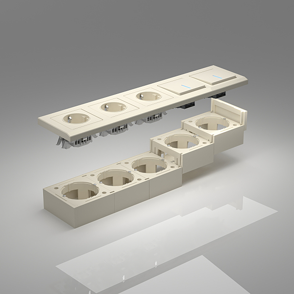 Аксессуар Werkel W8000003/ Коробка для накладного монтажа (слоновая кость)