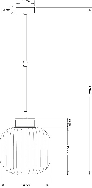 Светильник потолочный Alba ALB-ZW-1(P)150