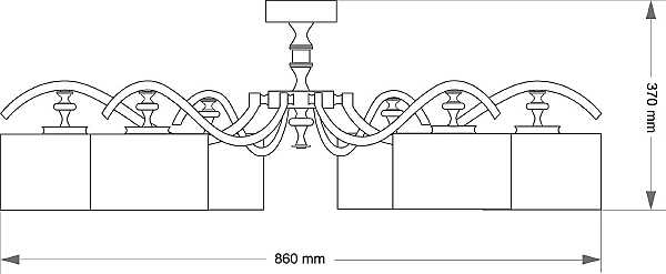 Потолочная люстра Averno AVE-PL-6(N/A)