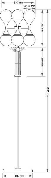 Торшер Bari BAR-LS-3(ZM)