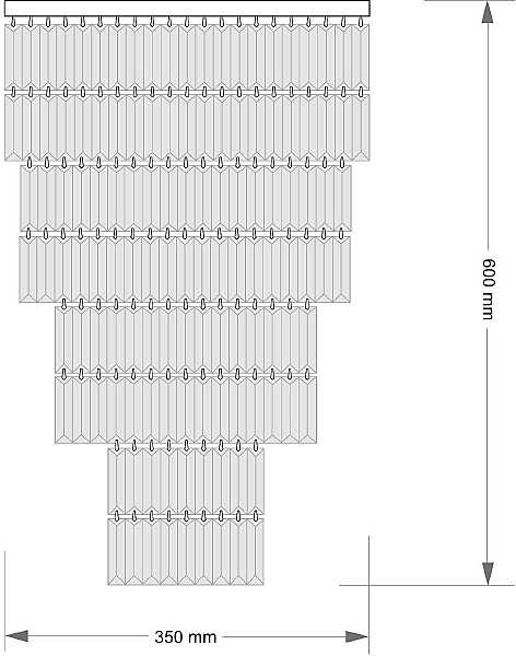 Люстра каскадная Ellini ELL-PLM-6(BN)350/II