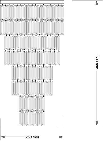 Люстра каскадная Ellini ELL-PLM-6(Z)250/II