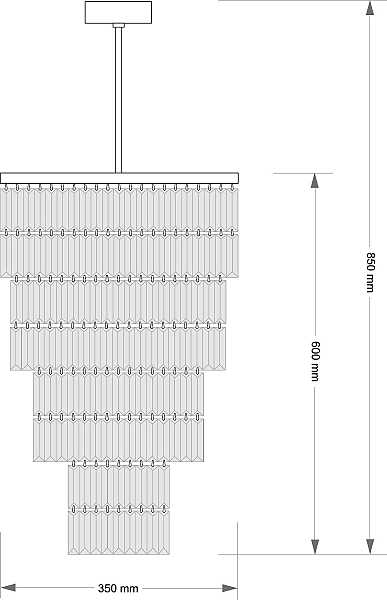 Люстра каскадная Ellini ELL-ZW-10(BN)350/II
